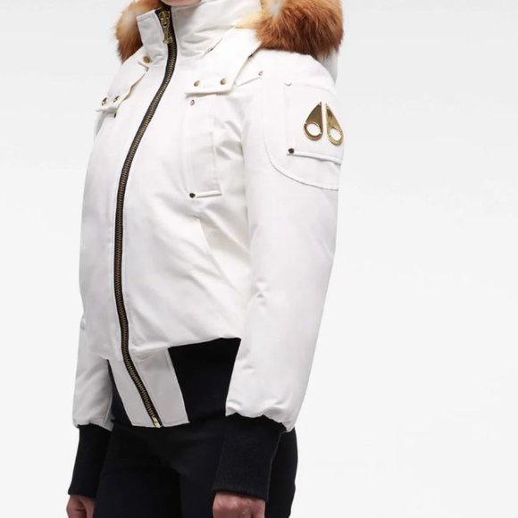Moose Knuckles Jackets & Blazers - Moose Knuckles Down Filled Ivory/Cream Bomber Jacket Medium